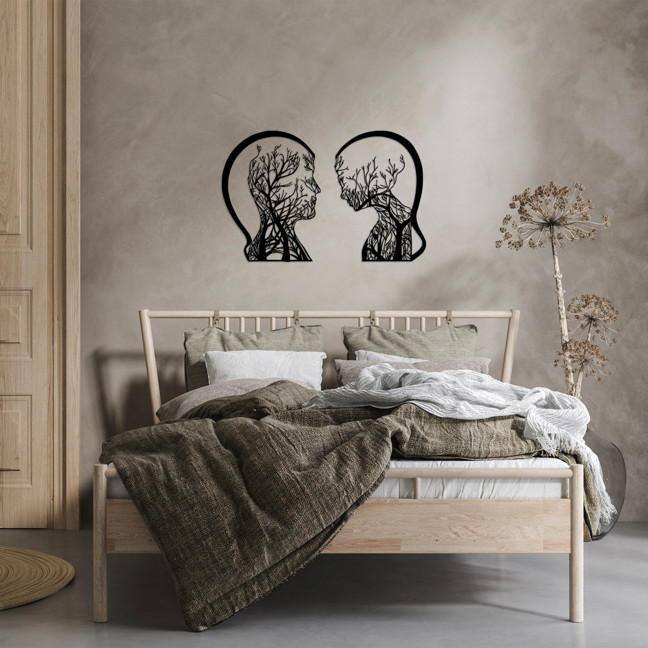 Poze Accesoriu decorativ de perete metalic Tree man and woman - 327