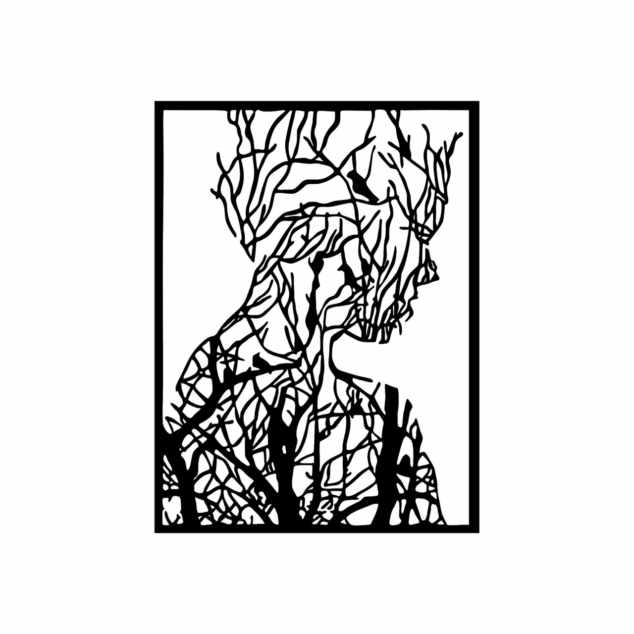 Poze Accesoriu decorativ de perete metalic Tree Man - Model 319