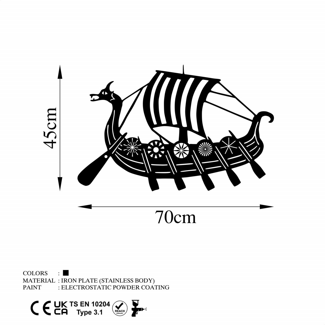 Poze Accesoriu decorativ de perete metalic Viking