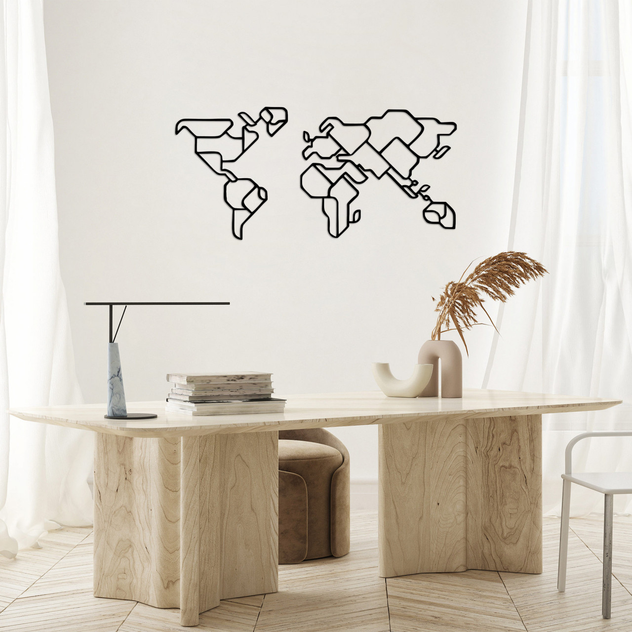 Poze Accesoriu decorativ de perete metalic World Map 6