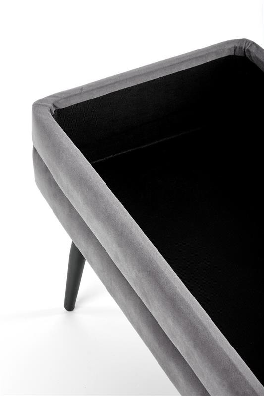 Poze Banca dormitor Velva gri/negru - H37 cm