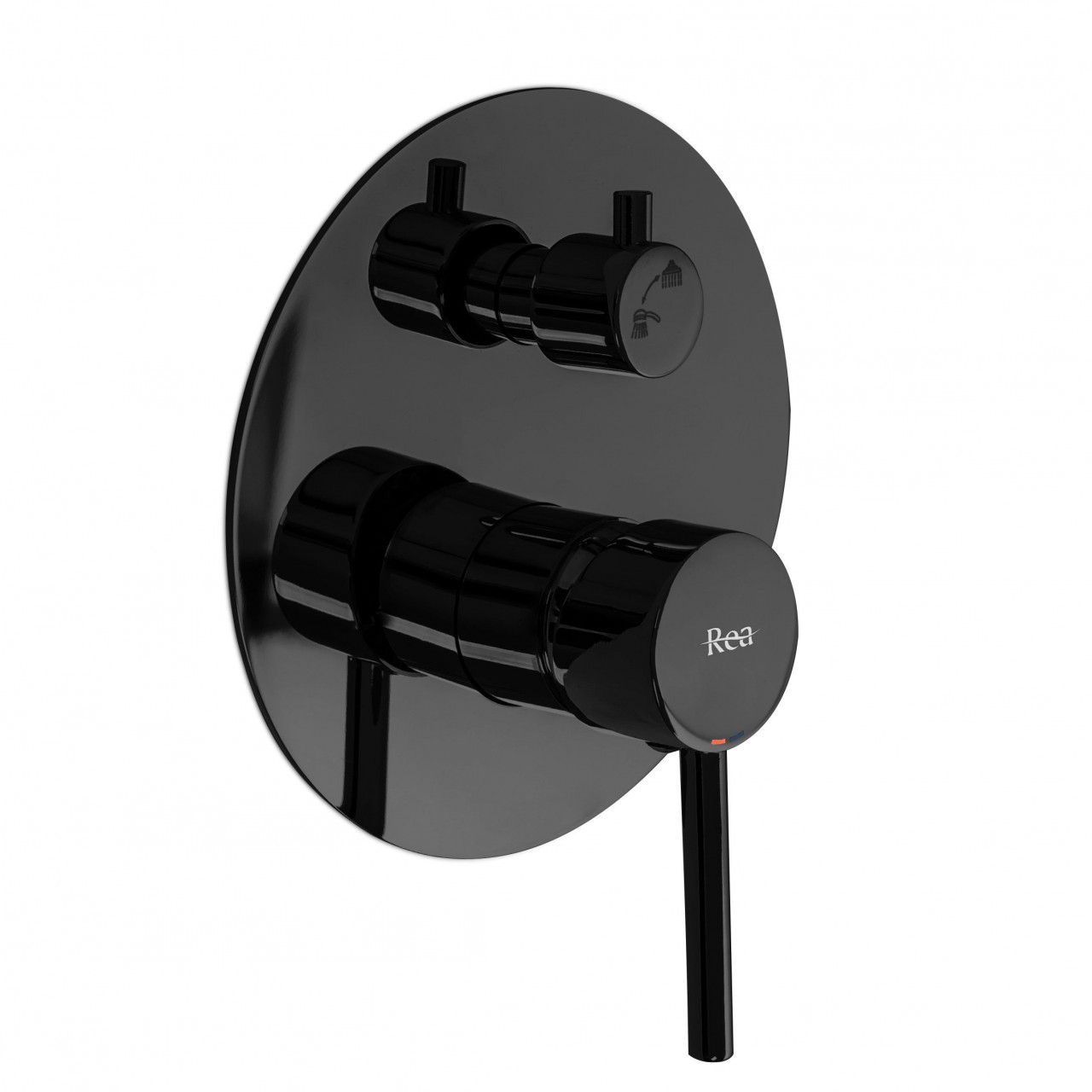 Poze Baterie pentru dus incastrata Lungo negru metalic