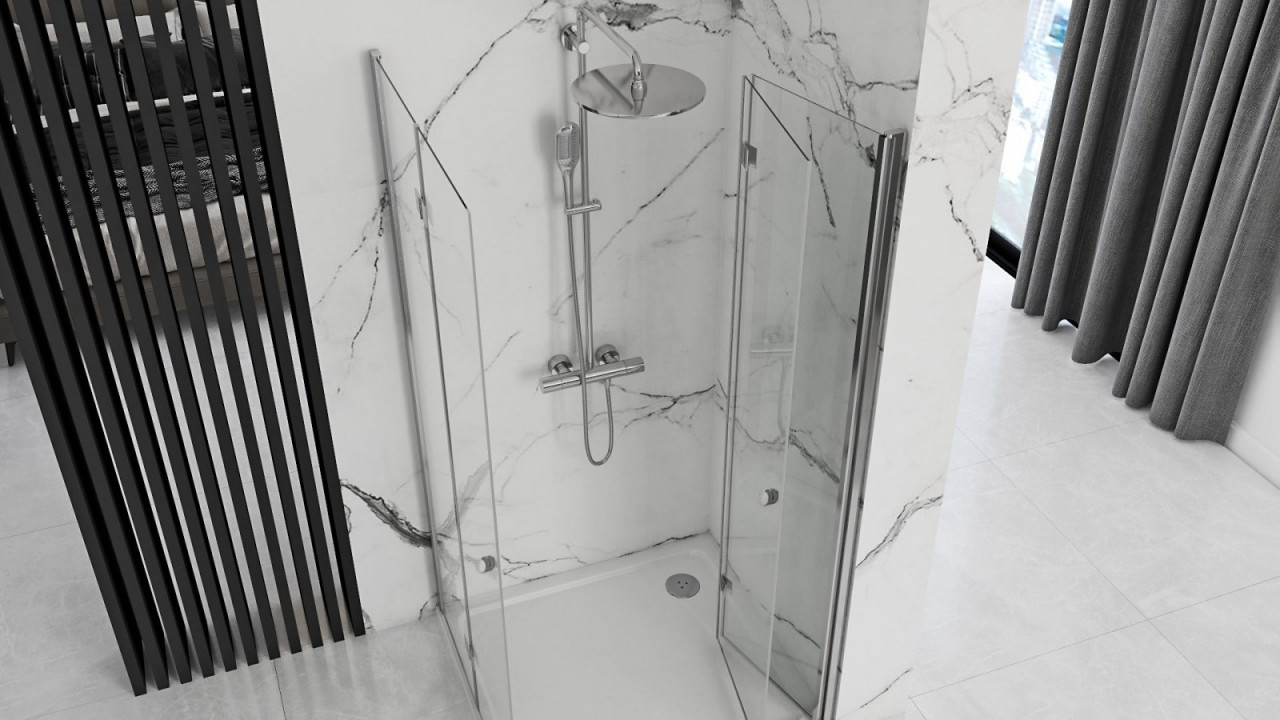Poze Cabina dus Fold crom - 90x90 cm