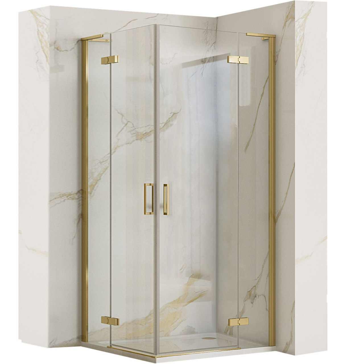 Poze Cabina dus Hugo 80x80 auriu periat