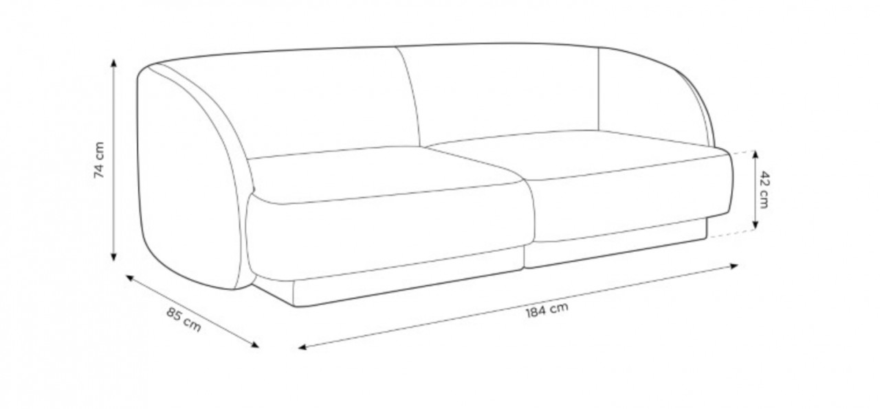 Poze Canapea 2 locuri velvet Tulum