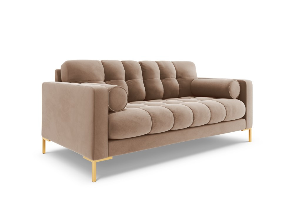 Poze Canapea Bali 2 locuri velvet/picioare gold – L152 x l92 x h75