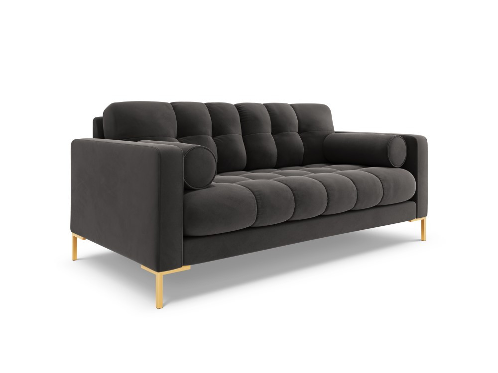 Poze Canapea Bali 2 locuri velvet/picioare gold – L152 x l92 x h75