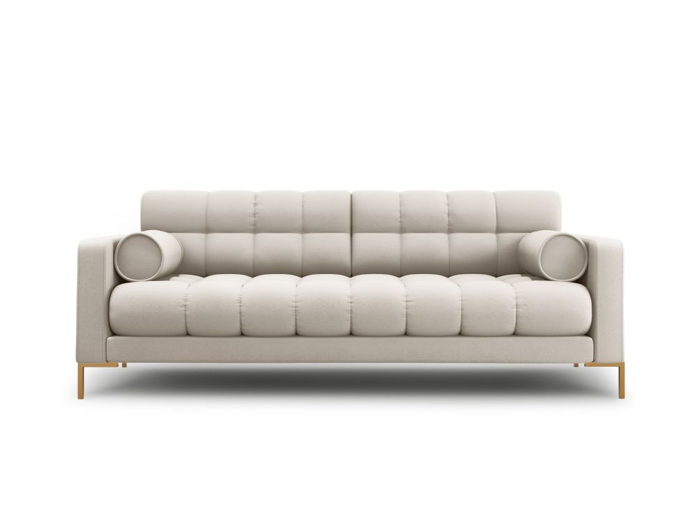 Poze Canapea Bali 3 locuri stofa/picioare gold – L177 x l92 x h75