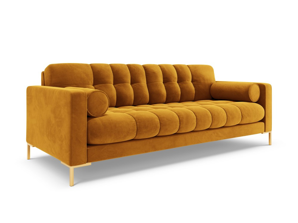 Poze Canapea Bali 3 locuri velvet/picioare gold – L177 x l92 x h75