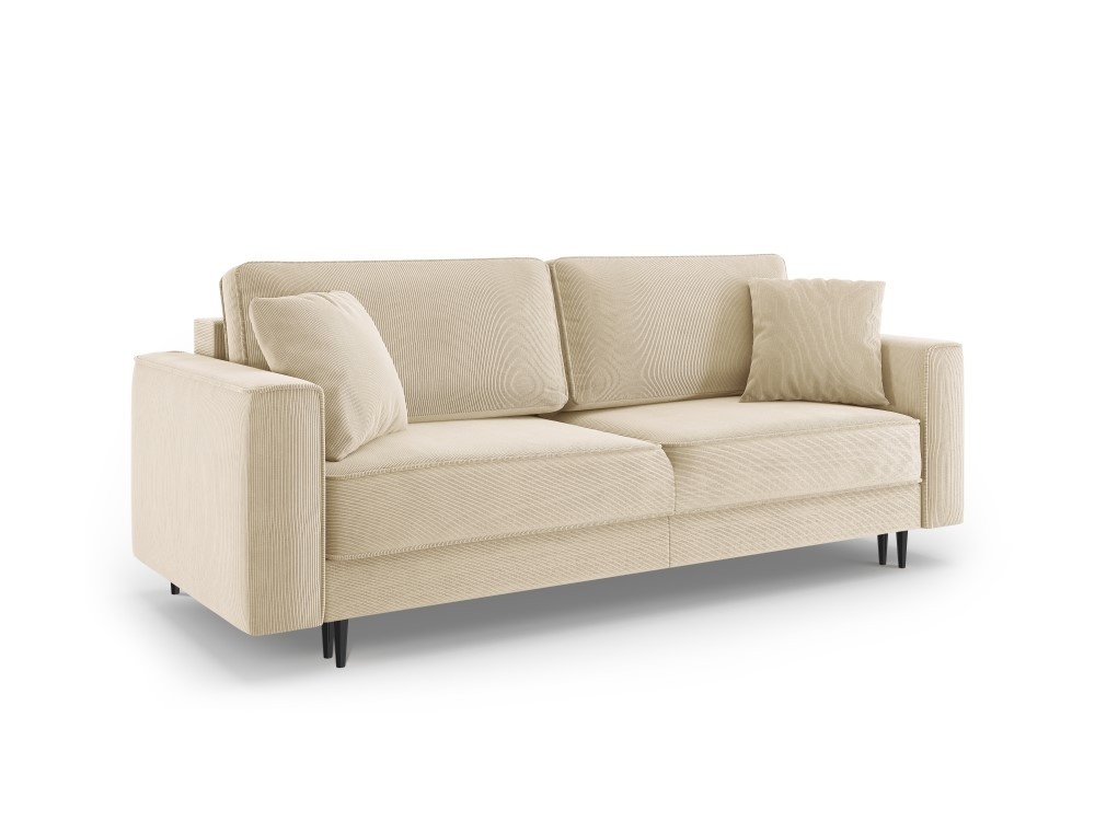 Canapea fano 3 locuri velvet/picioare negre – l233 x l102 x h89 cm