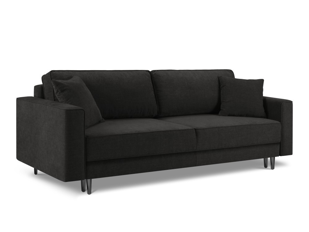 Poze Canapea tapitata Fano 3 locuri picioare negre – L233 x l102 x h89 cm
