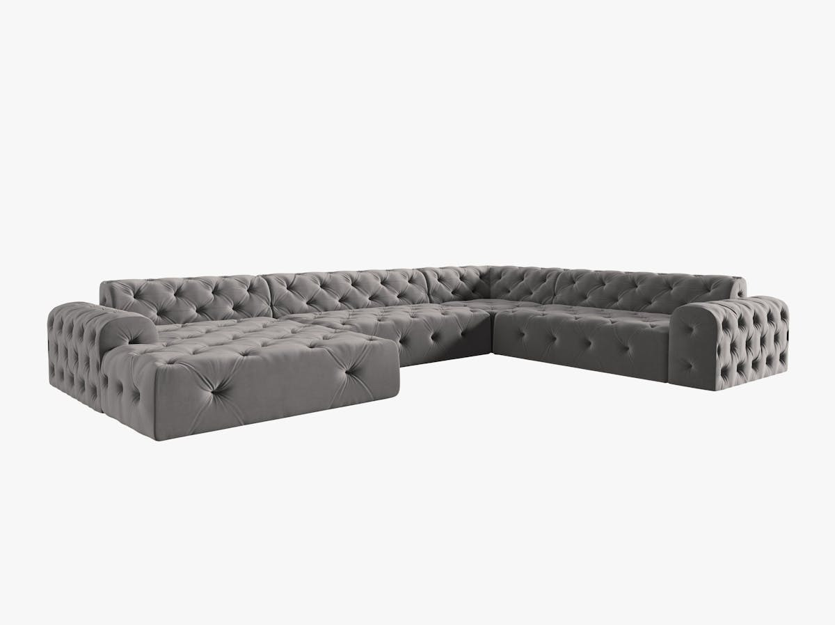 Poze Coltar 6 locuri Candice catifea L334 cm