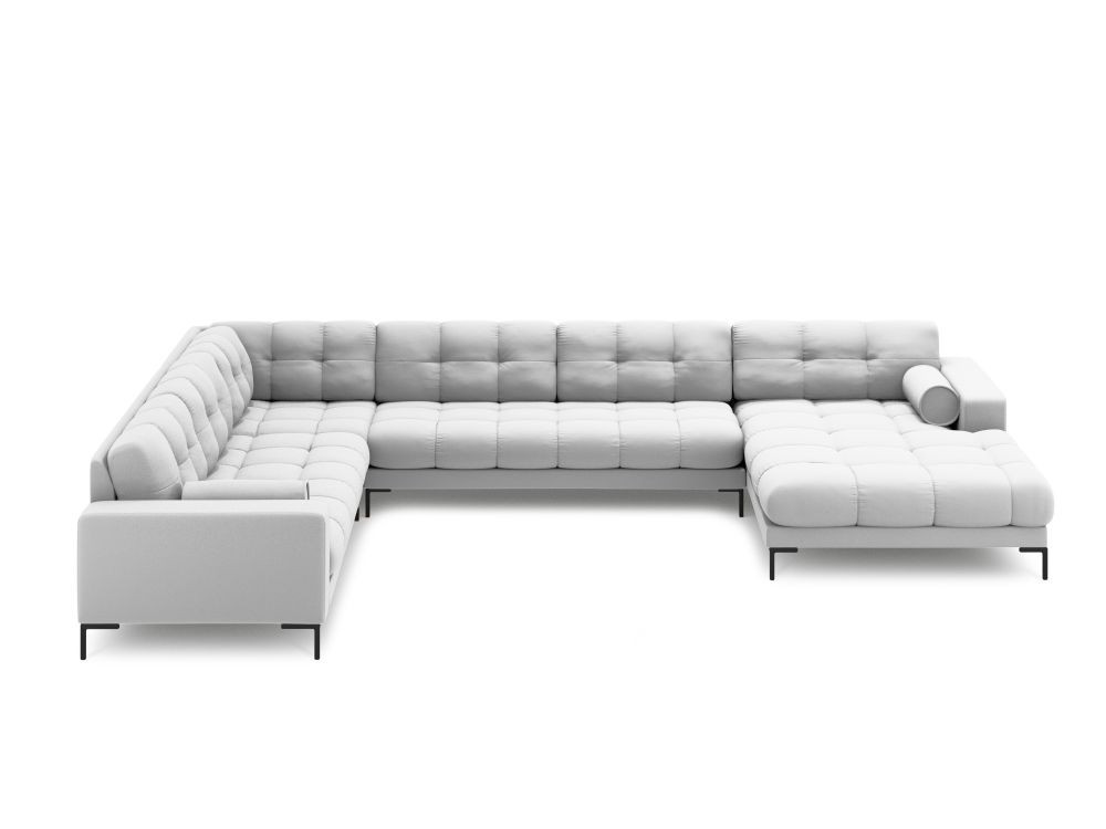Poze Coltar 7 locuri Bali U tapitat/picioare negre – L327 x l256 x h75