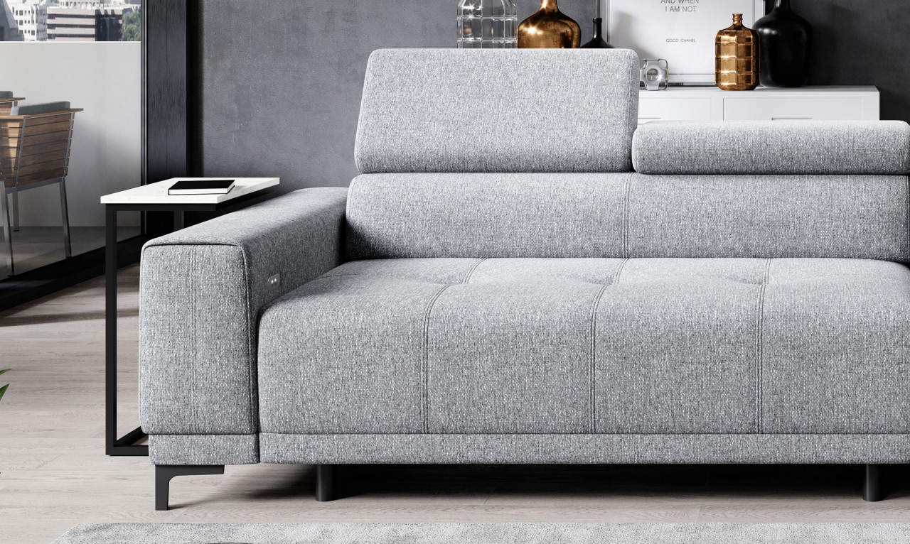 Poze Coltar cu reglaj electric Hugo mini – L276 x l177 x h96 cm