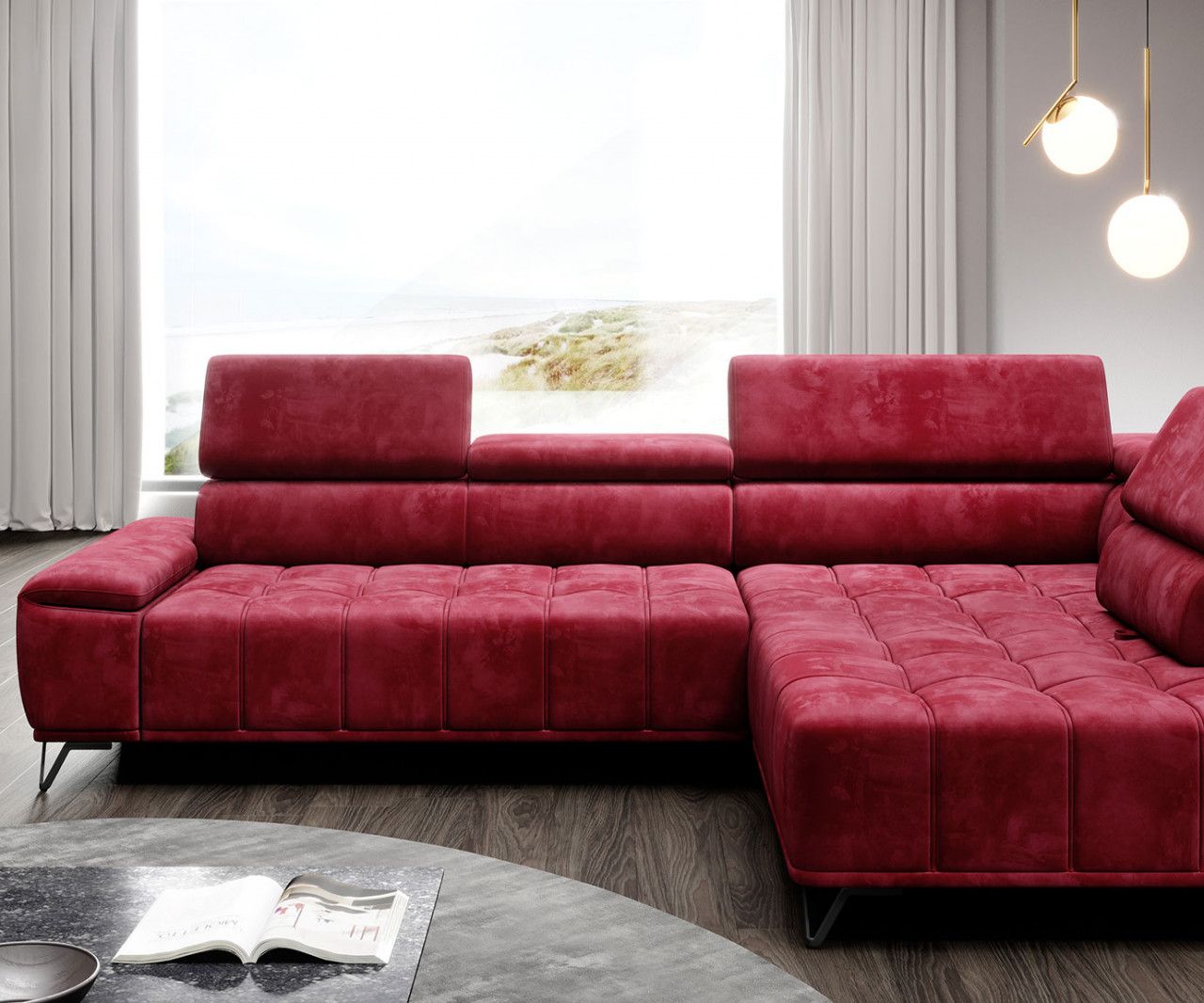 Poze Coltar cu reglaj electric Palladio L L320 cm