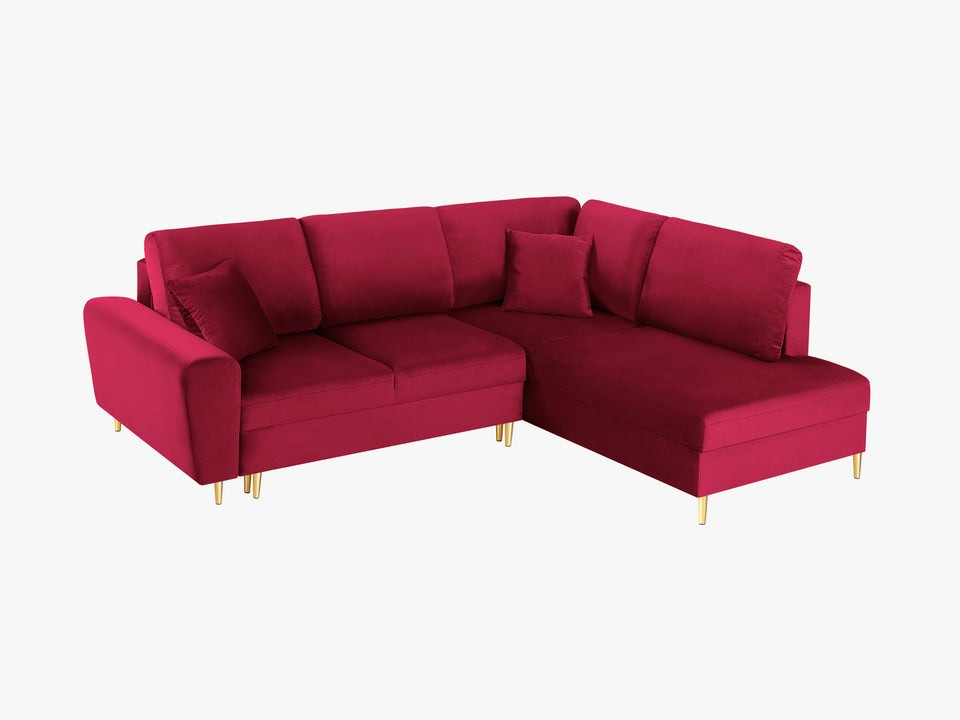 Poze Coltar extensibil 5 locuri Moghan catifea L243 cm