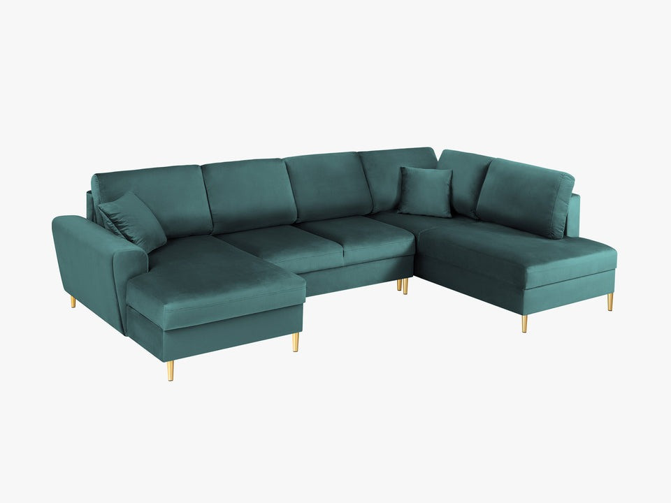 Poze Coltar extensibil 7 locuri Moghan catifea L313 cm