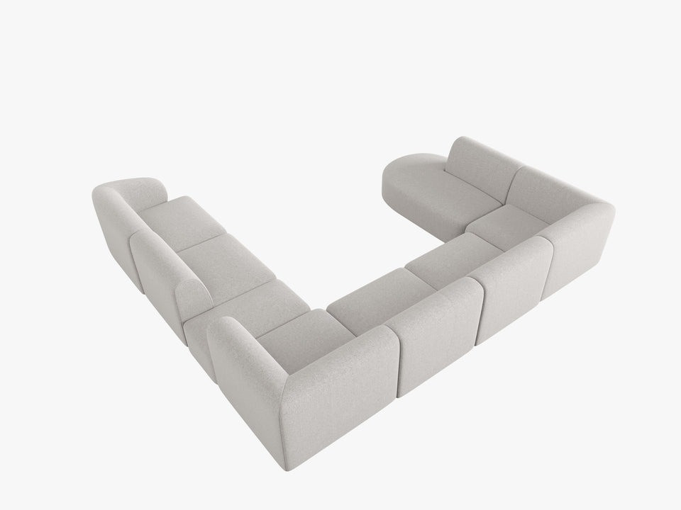 Poze Coltar panoramic 8 locuri Shane chenille L342 cm
