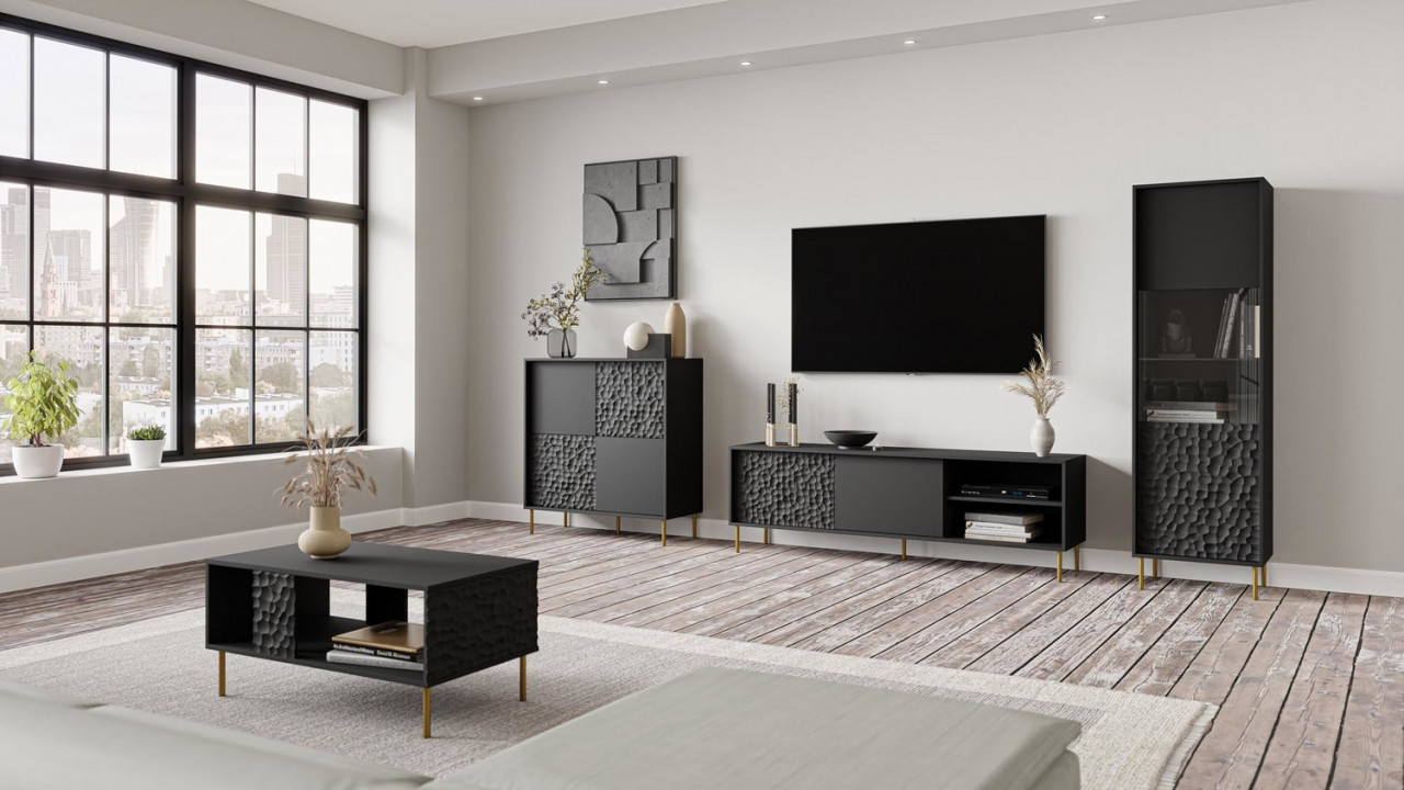 Poze Comoda Bullet KM-1 L155 cm negru/auriu