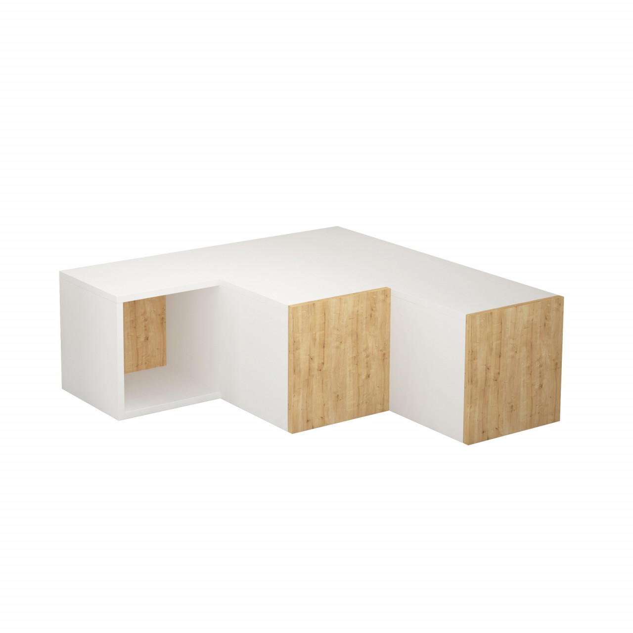 Poze Comoda TV Compact alba / stejar