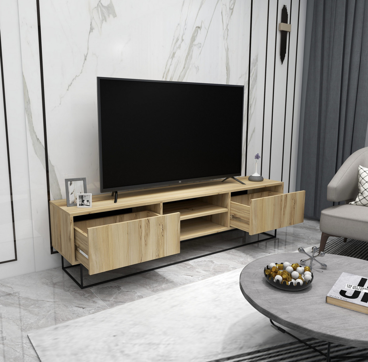 Poze Comoda TV Escape 180 natur / negru