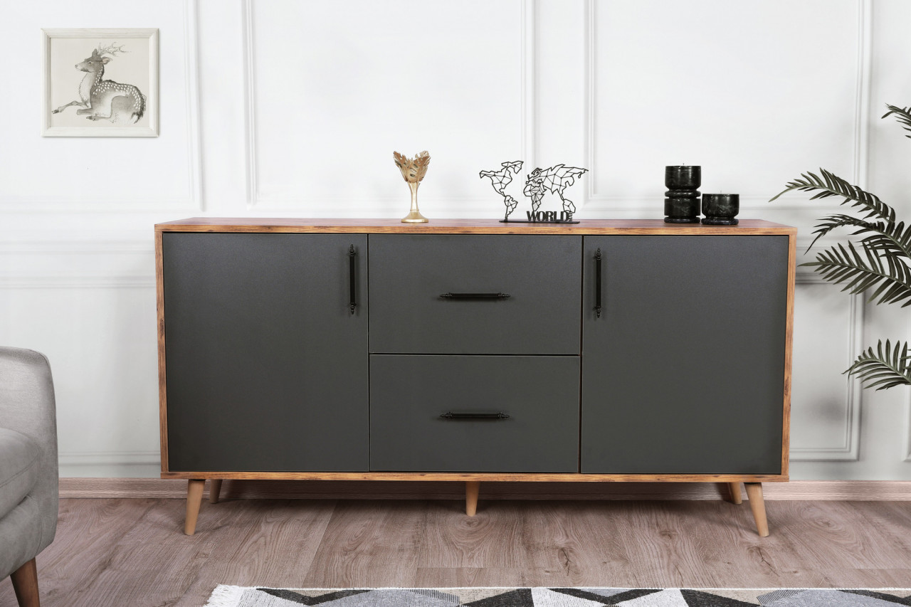 Poze Consola Cordoba din lemn cu sertare - L160 cm - H77 cm