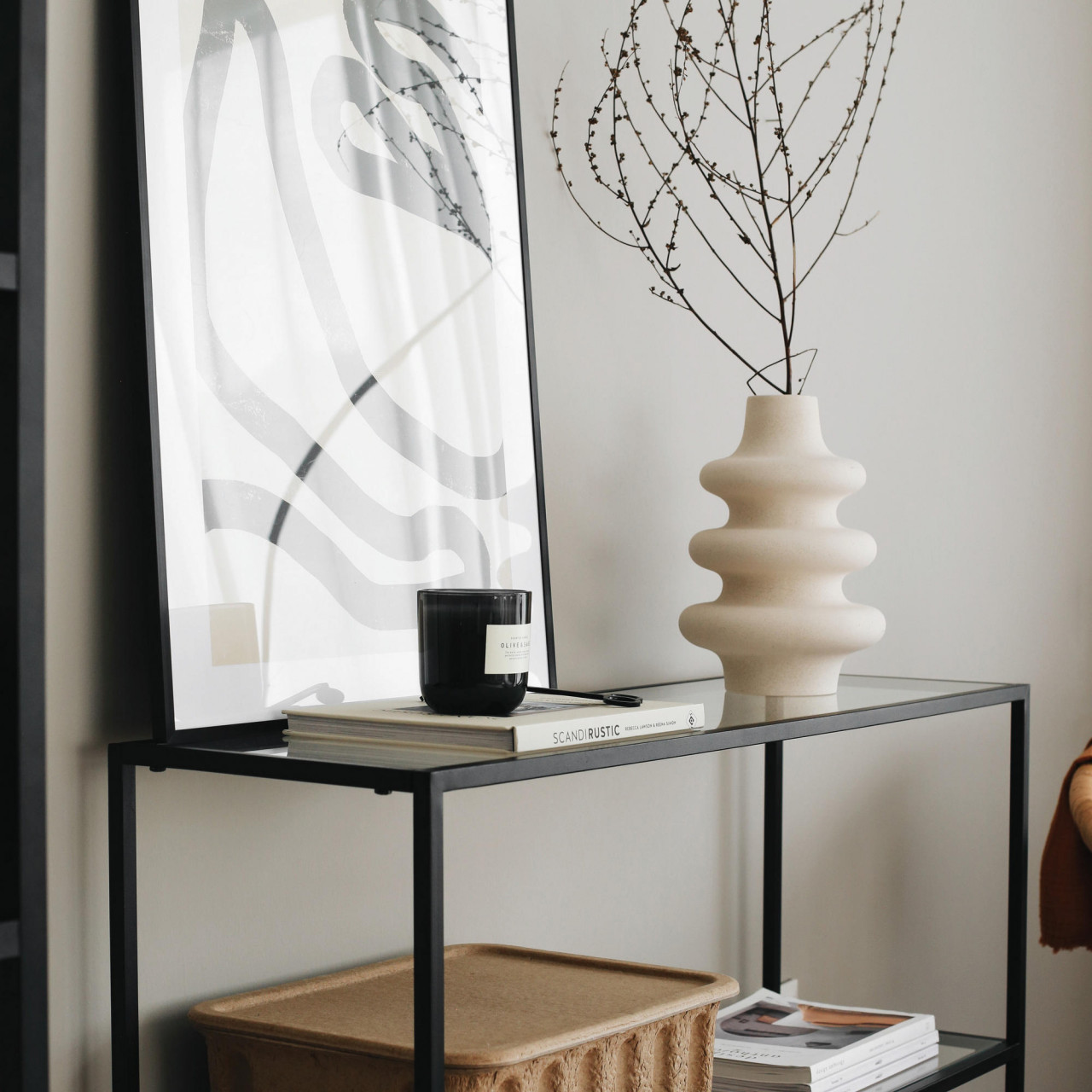 Poze Consola D100 sticla+metal L100 cm - H85 cm
