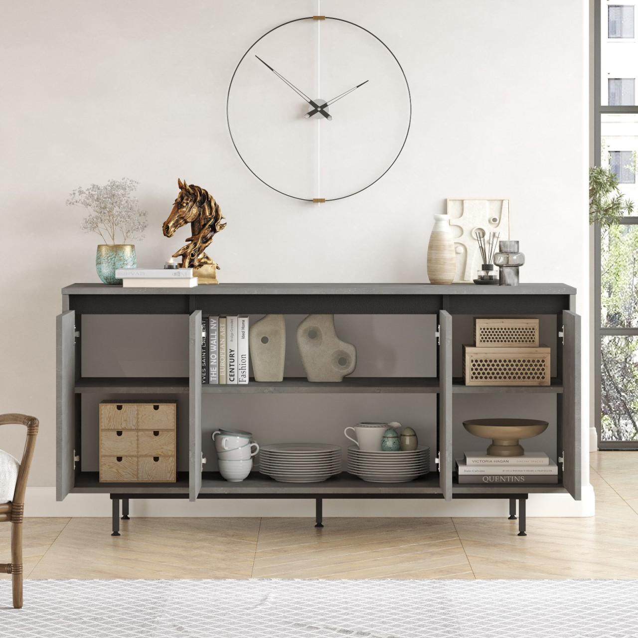 Poze Consola LV30-RL MDF L160 cm - H75,6 cm