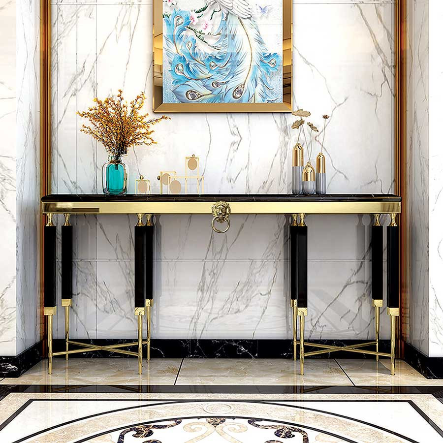 Poze Consola Monaco negru/gold – H85 cm