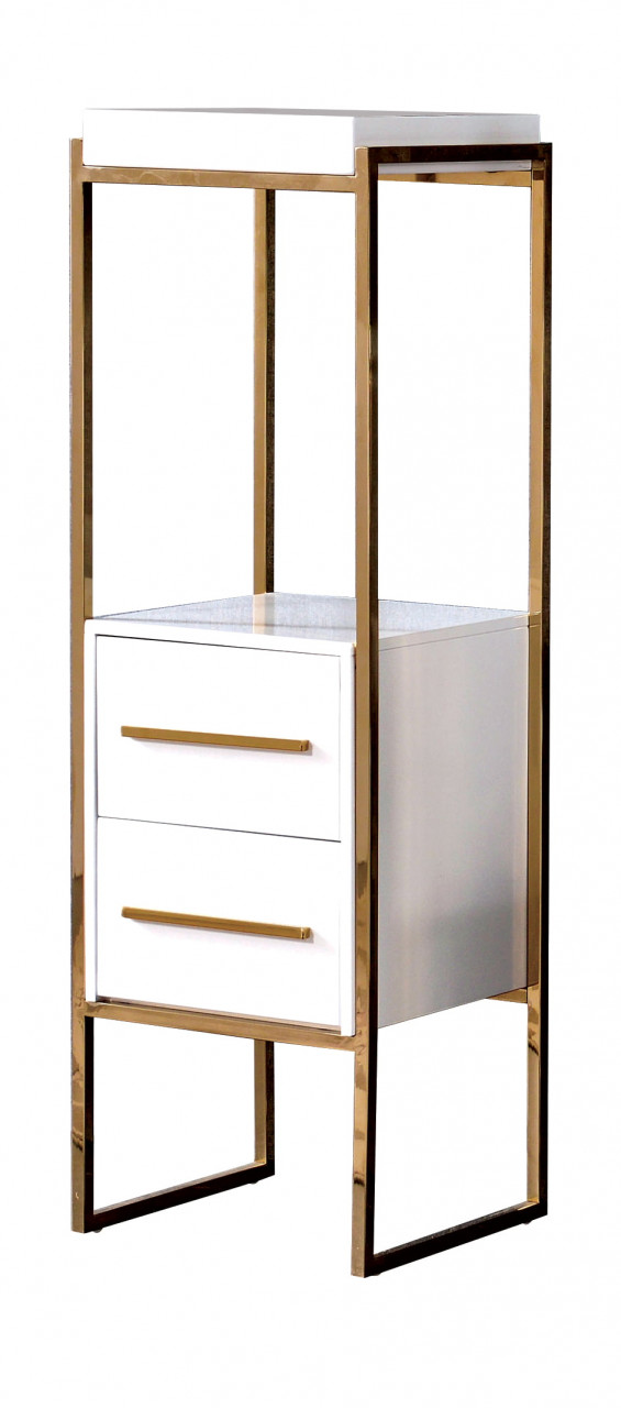 Poze Consola Rodez III alb/gold – H103 cm