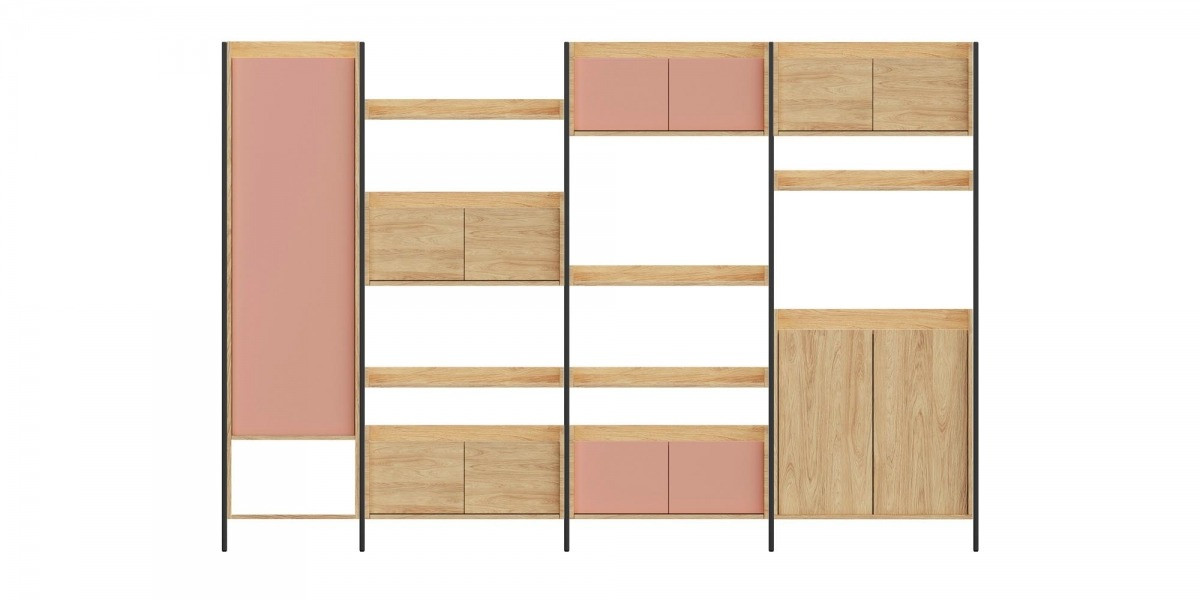 Poze Corp modular Mobius 1D natur/roz – H36cm