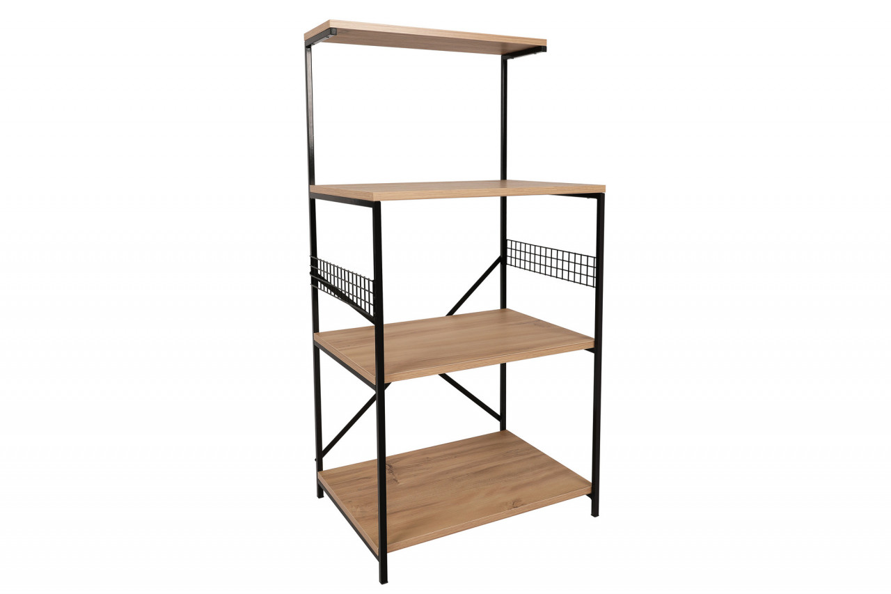 Poze Dulap MDF multifunctional Anemon negru/pin L60 cm - H124 cm