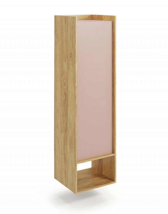 Poze Dulap modular Mobius 1D natur/roz – H179 cm