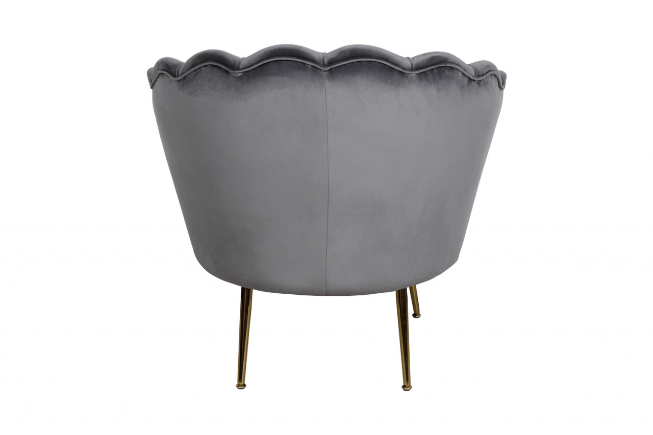 Poze Fotoliu Camellia 1 velvet gri Blu14/auriu