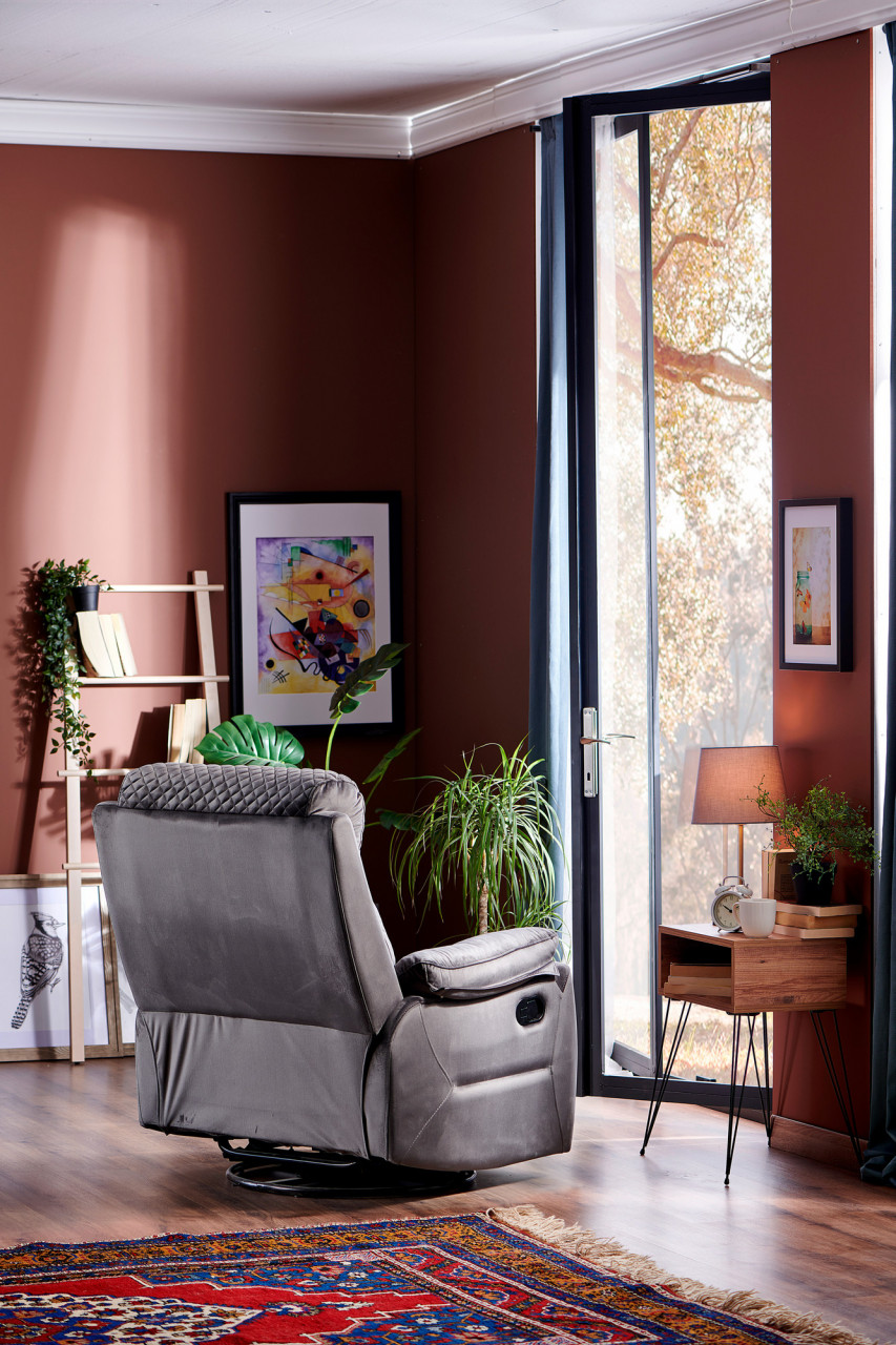 Poze Fotoliu cu recliner Trone gri