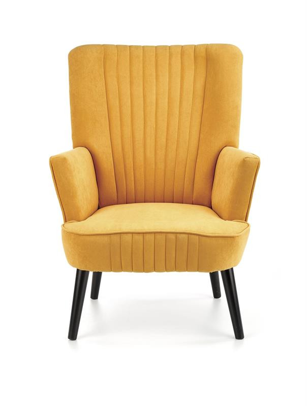 Poze Fotoliu Delgado velvet mustariu – H100 cm