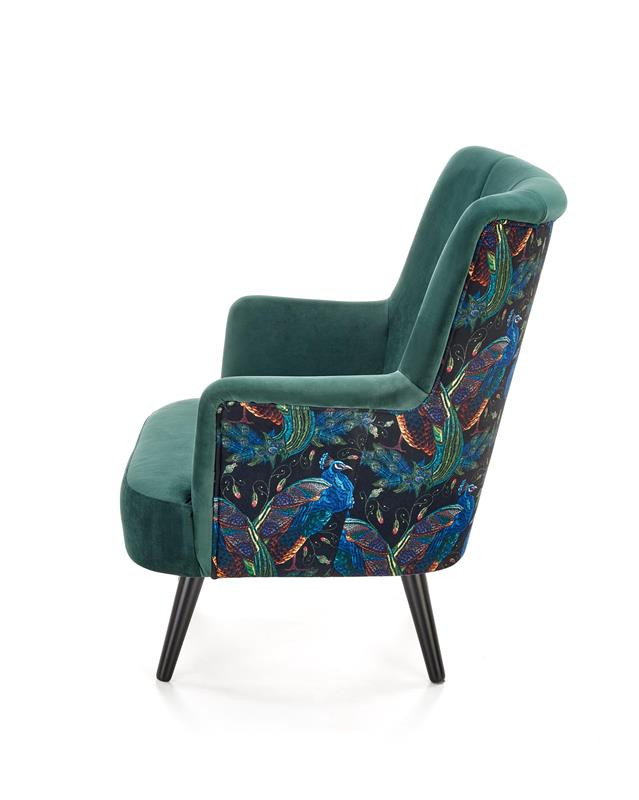 Poze Fotoliu Pagoni velvet verde - H95 cm