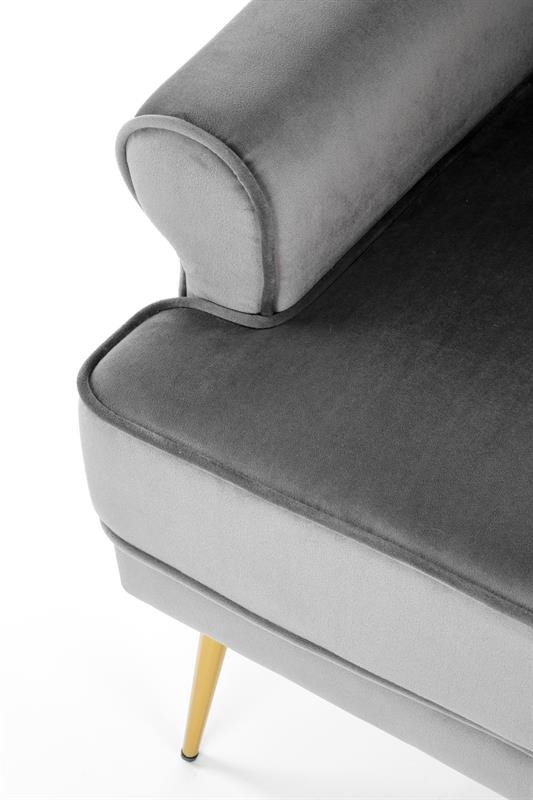 Poze Fotoliu Santi velvet gri/gold - H88 cm