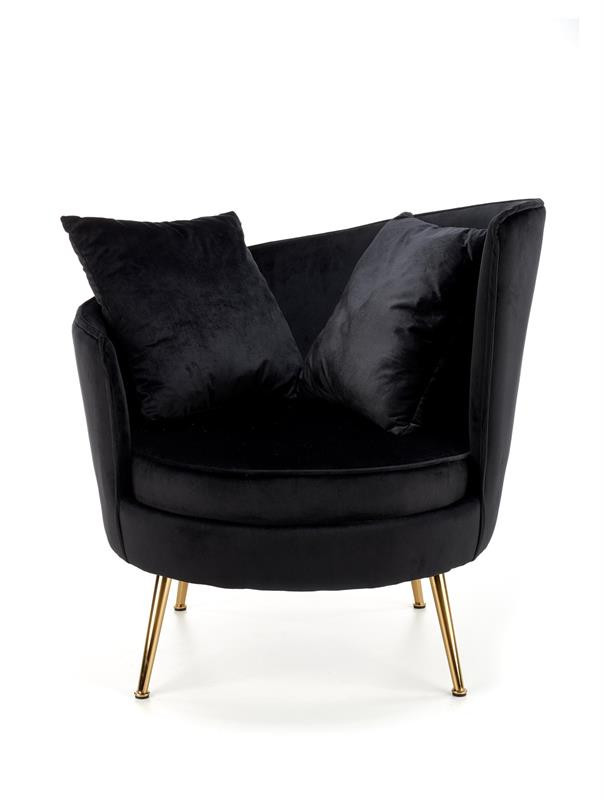 Poze Fotoliu tapitat Almond negru – H87 cm