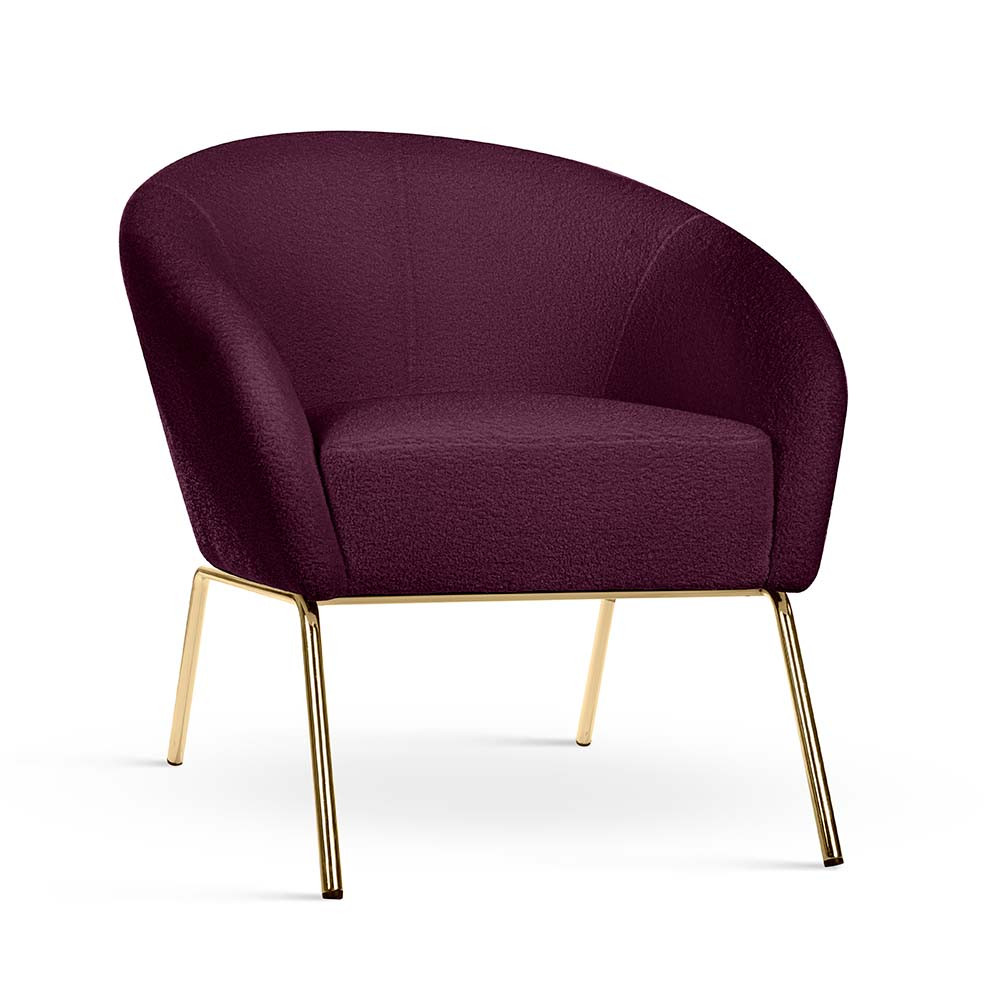 Poze Fotoliu tapitat Cherry crem/gold plusat – H84 cm
