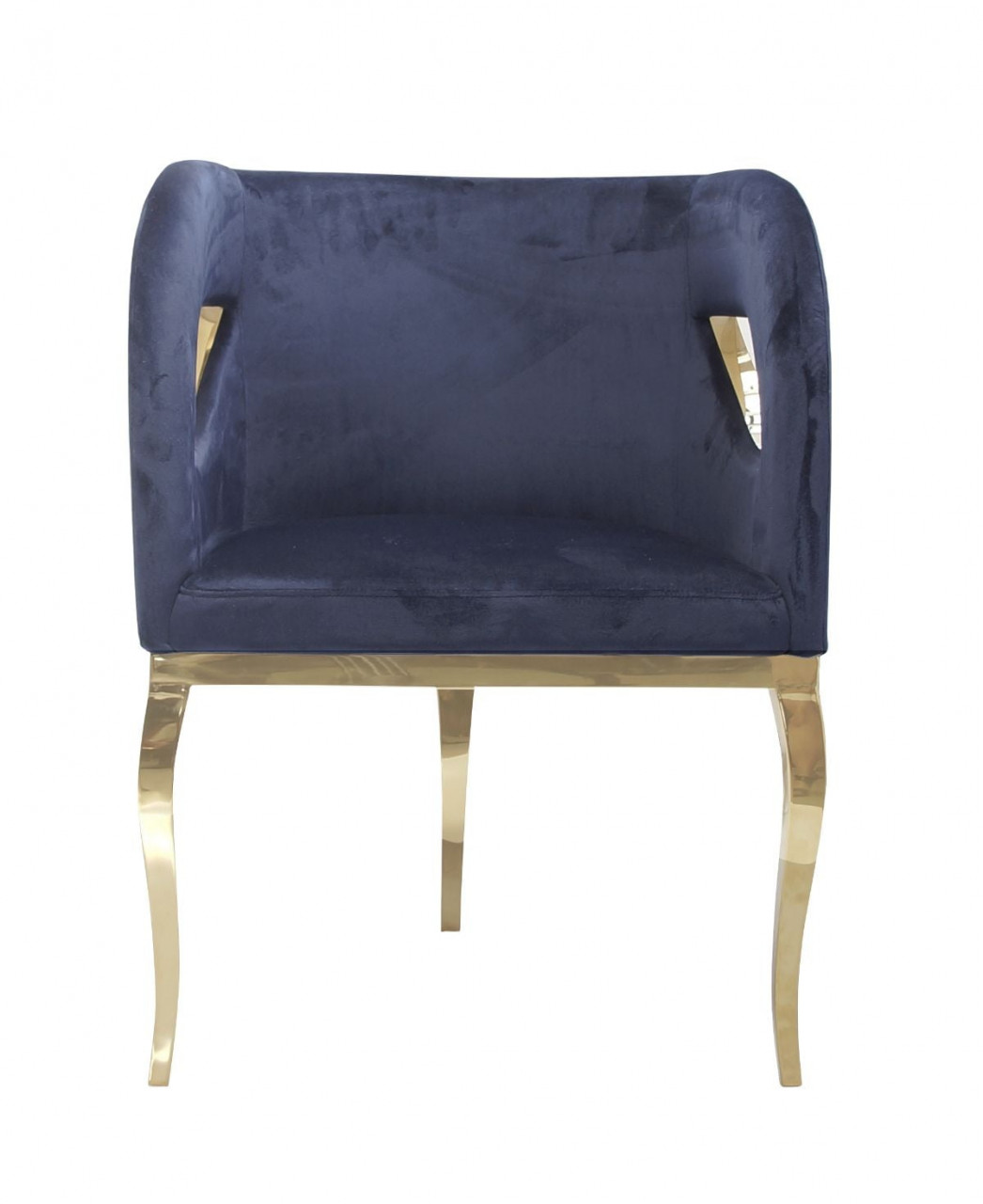 Poze Fotoliu tapitat Morello bleumarin/gold – H78 cm