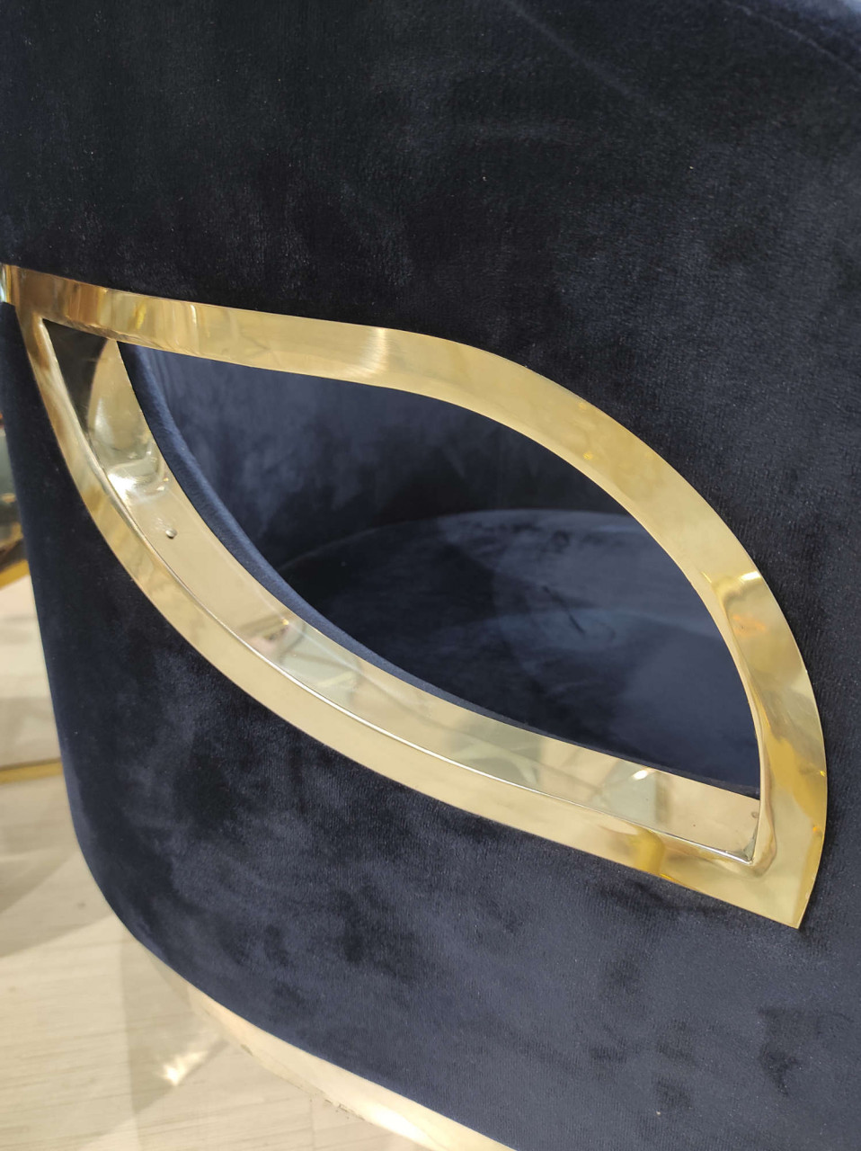 Poze Fotoliu tapitat Morello negru/gold – H78 cm