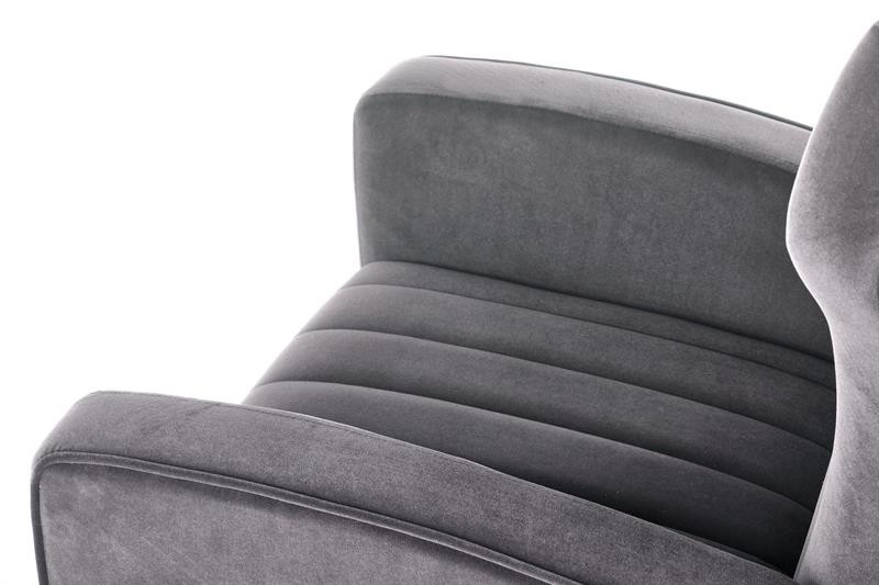 Poze Fotoliu tapitat Vario velvet gri/gold – H 100 cm