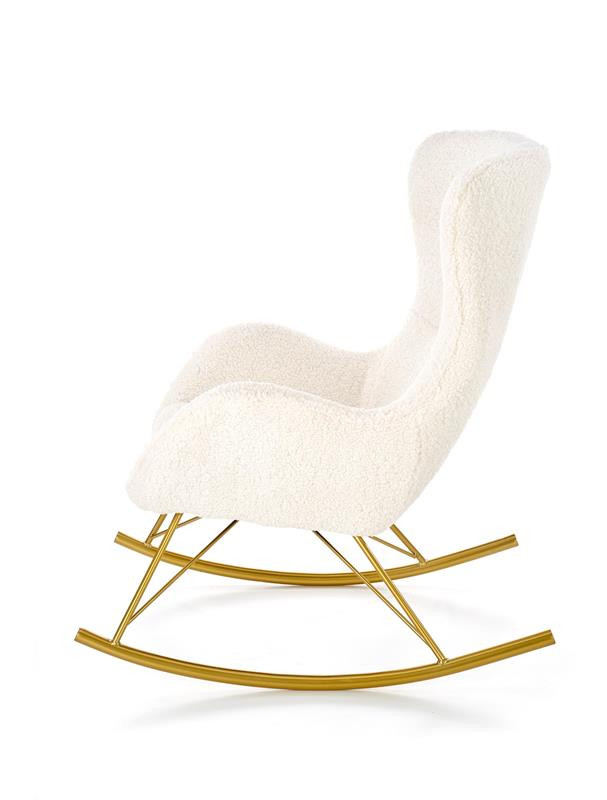 Poze Fotoliu tip balansoar Liberto crem/gold - H106 cm