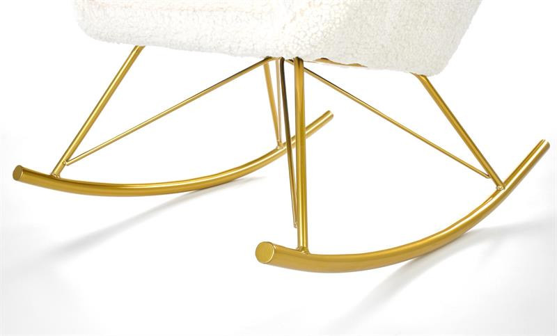 Poze Fotoliu tip balansoar Liberto crem/gold - H106 cm