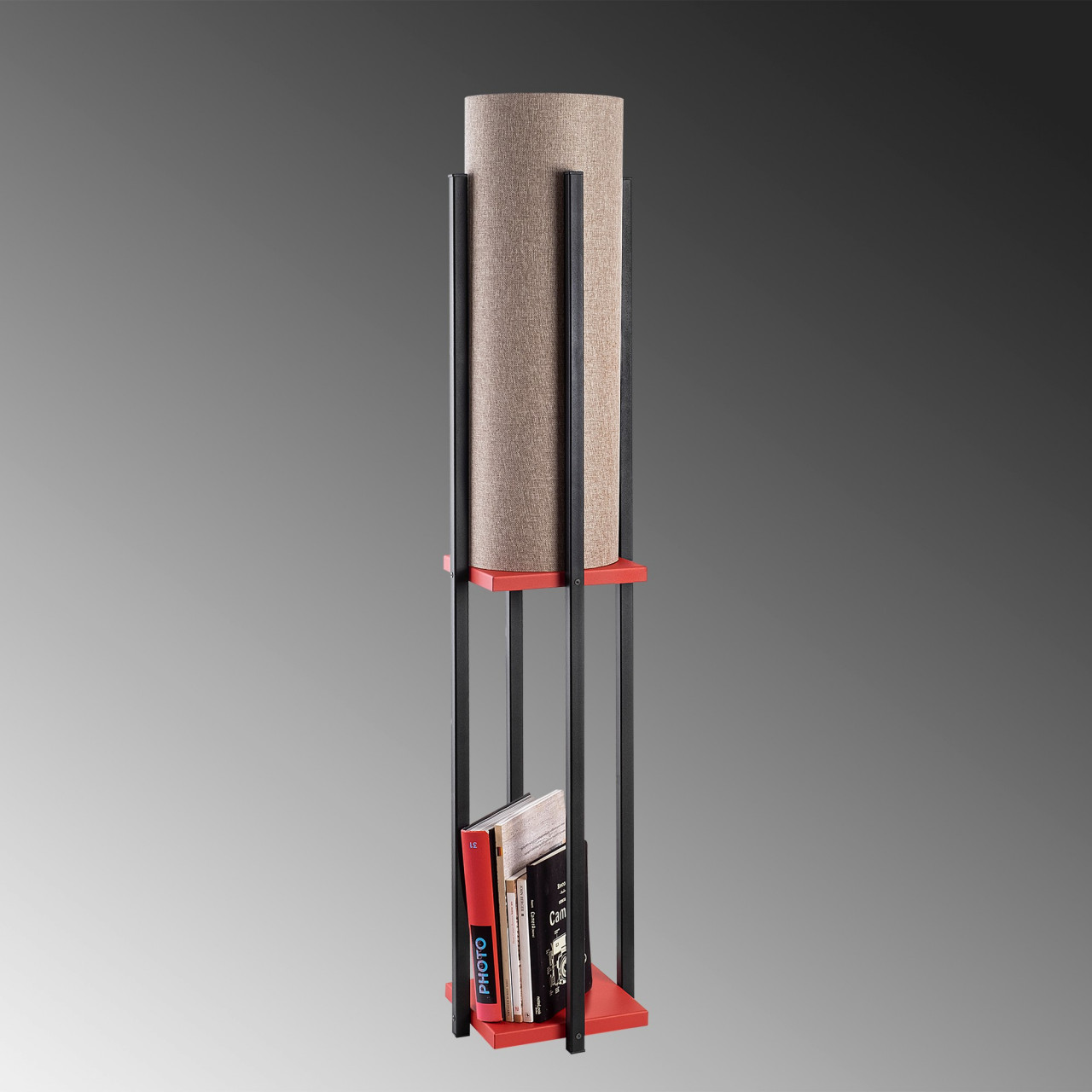 Poze Lampadar 7132 negru/rosu