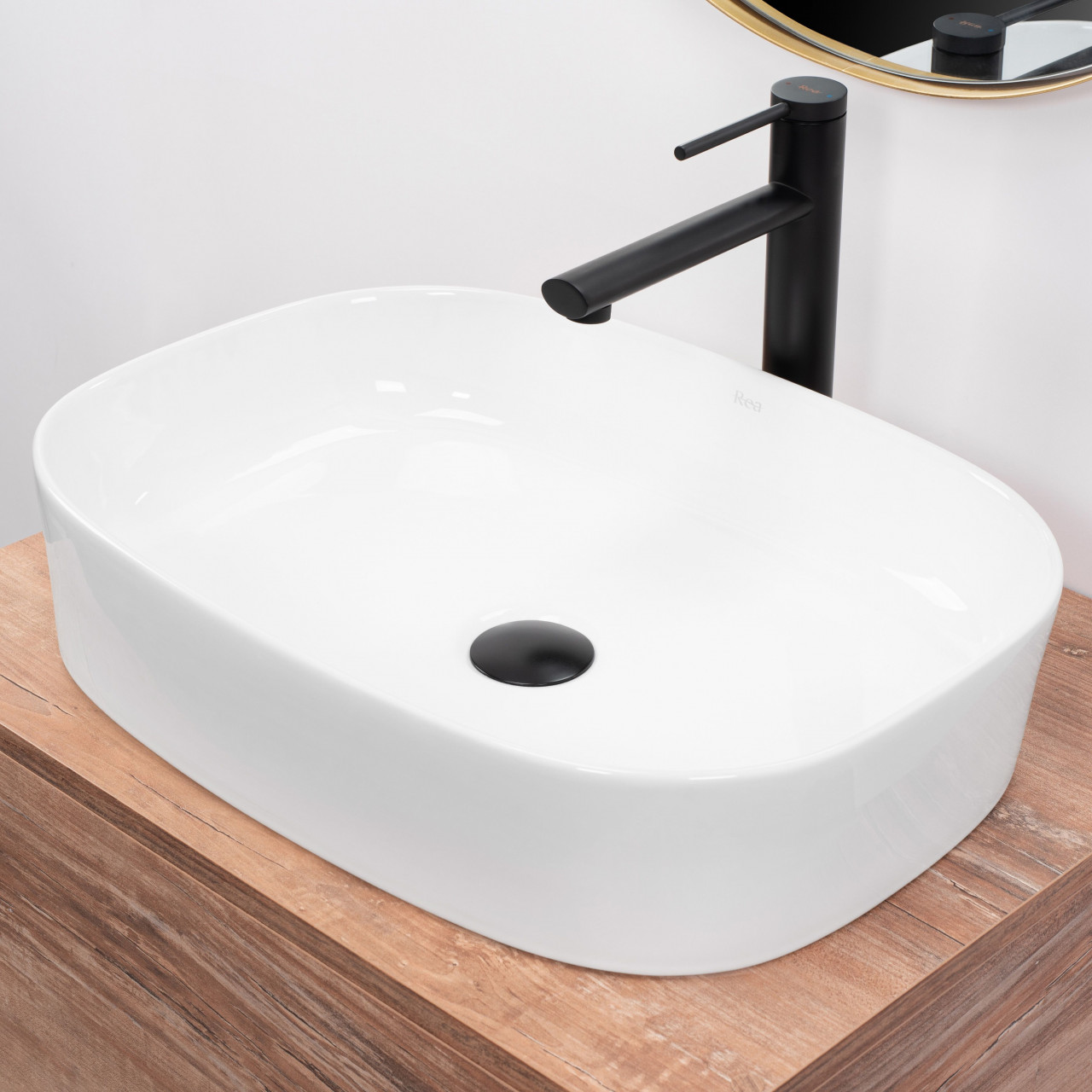 Poze Lavoar ceramica Angie alb L52 cm