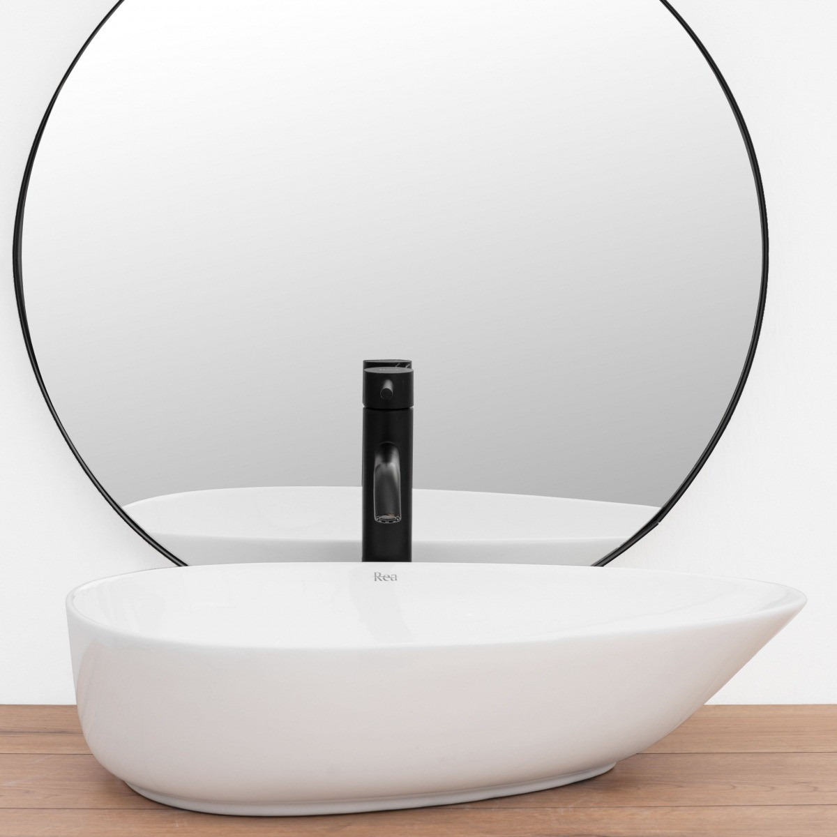 Poze Lavoar Greta Alb ceramica sanitara - 65,5 cm