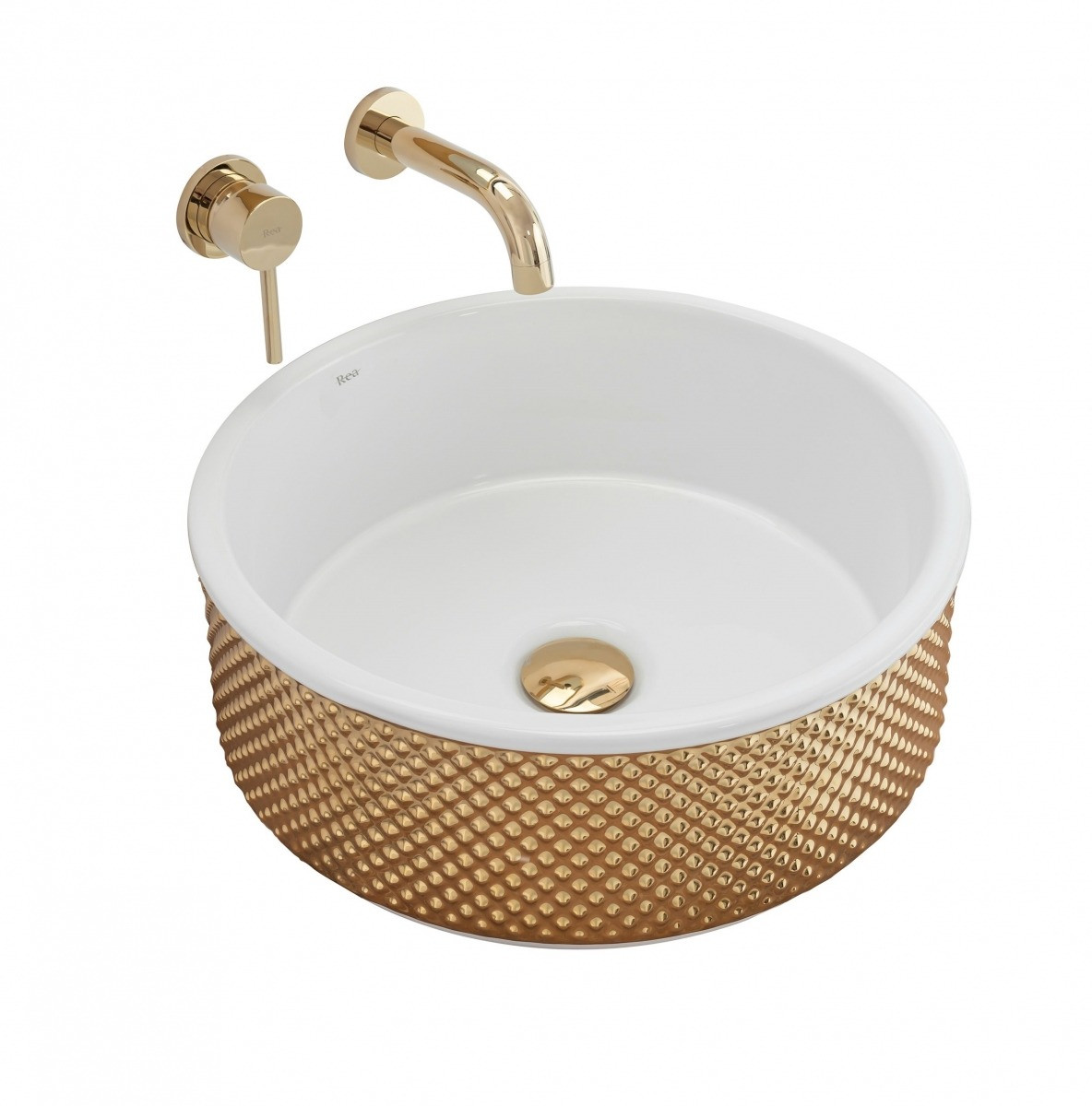 Poze Lavoar Helen Gold ceramica sanitara - 42 cm