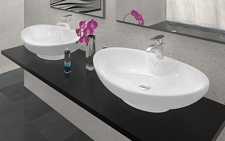Poze Lavoar Rosa 2 alb ceramica sanitara - 58,5 cm
